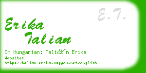 erika talian business card